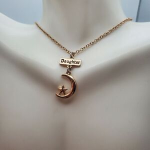 Daughter crescent moon necklace mother daughter gift‎ idea